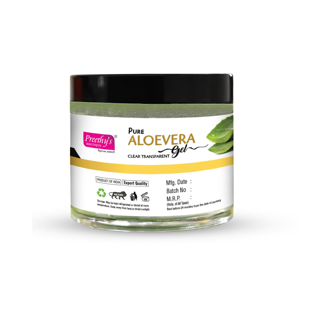 Aloevera Clear Gel | Pure Transparent Multipurpose Gel | For Face, Body and Hair – 100 gm
